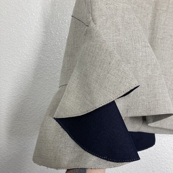 3.1 Phillip Lim Top Womens 4 Gray Peplum Sleeveless Modern Blouse Asymmetrical - Picture 14 of 16